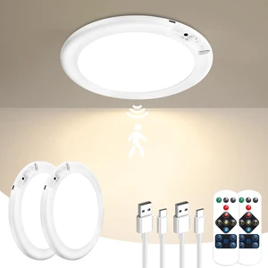 2 Pack Rechargeable Motion Sensor Ceiling Light with Remote - Magnetic Wireless Ceiling Light Battery Powered for Closet Shower Stairs Shed Hallway ect 2 Pack Rechargeable Motion Sensor Ceiling Light with Remote - Magnetic Wireless Ceiling Light Battery Powered for Closet Shower Stairs Shed Hallway ect