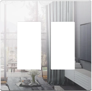Double Decorator Wall Plate, Impact Resistant, Mirror Glass Silver Reflective, Plexiglass, Screwless, Mid-Size, Tough And Heat Resistant, Easy Installation, Modern And Sophisticated Double Decorator Wall Plate, Impact Resistant, Mirror Glass Silver Reflective, Plexiglass, Screwless, Mid-Size, Tough And Heat Resistant, Easy Installation, Modern And Sophisticated