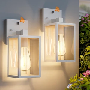 2 Pack White Dusk to Dawn Front Porch Lighting Fixtures Wall Mount, Sensor Outside Exterior Lights for House, Outdoor Lantern Lamp, Waterproof Wall Sconce Lights, Coach Light for Garage Entryway 2 Pack White Dusk to Dawn Front Porch Lighting Fixtures Wall Mount, Sensor Outside Exterior Lights for House, Outdoor Lantern Lamp, Waterproof Wall Sconce Lights, Coach Light for Garage Entryway