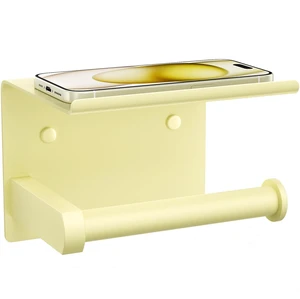 Toilet Paper Holder with Shelf Wall Mounted Toilet Paper Roll Dispenser Heavy Duty Stainless Steel Sunlight Yellow Toilet Paper Holder with Shelf Wall Mounted Toilet Paper Roll Dispenser Heavy Duty Stainless Steel Sunlight Yellow