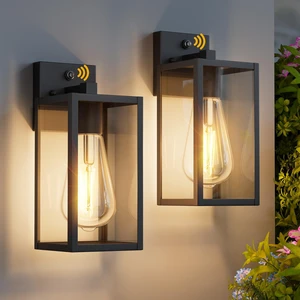 2 Pack 13 Dusk to Dawn Outdoor Wall Light Fixture, Large Front Porch Lights for House, Exterior Wall Sconce, Black Waterproof Lantern Lamp,Outside Coach Light for Garage Entryway Yard 2 Pack 13 Dusk to Dawn Outdoor Wall Light Fixture, Large Front Porch Lights for House, Exterior Wall Sconce, Black Waterproof Lantern Lamp,Outside Coach Light for Garage Entryway Yard