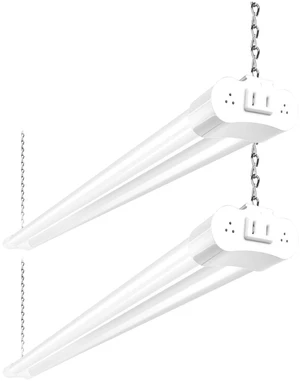 4FT Linkable LED Shop Light for Garage, 6500LM 60W Utility Light Fixture, 5000K Daylight LED Workbench Light with Plug, Hanging or Surface Mount,White - ETL,2 Pack 4FT Linkable LED Shop Light for Garage, 6500LM 60W Utility Light Fixture, 5000K Daylight LED Workbench Light with Plug, Hanging or Surface Mount,White - ETL,2 Pack