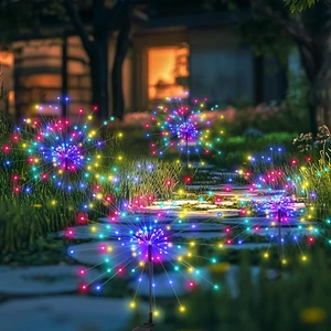 Solar Firework Fairy Garden Lights Outdoor, Colorful, 4 Pack 120 LEDs, Waterproof, Fairy Garden Decor, Auto On/Off, Solar Powered, for Yard, Patio, Porch, Flower Pot, Pathway Solar Firework Fairy Garden Lights Outdoor, Colorful, 4 Pack 120 LEDs, Waterproof, Fairy Garden Decor, Auto On/Off, Solar Powered, for Yard, Patio, Porch, Flower Pot, Pathway