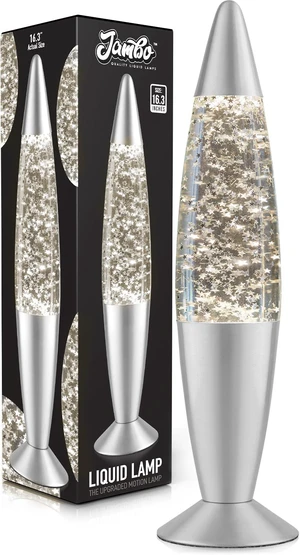 16-Inch Silver Star Glitter Lamp I Beautiful Liquid Lamp I Entertaining for Adults and Kids I Perfect Holiday Gift 16-Inch Silver Star Glitter Lamp I Beautiful Liquid Lamp I Entertaining for Adults and Kids I Perfect Holiday Gift