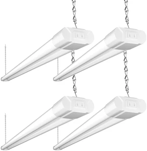4Pack 4FT LED Shop Light, 65000K, 40W=250W, Linkable for Garage 4400LM, 48Inch Integrated Utility Fixture, Surface + Hanging Mount, Super Bright Shop Lights for Workshop & DIY Users, White 4Pack 4FT LED Shop Light, 65000K, 40W=250W, Linkable for Garage 4400LM, 48Inch Integrated Utility Fixture, Surface + Hanging Mount, Super Bright Shop Lights for Workshop & DIY Users, White