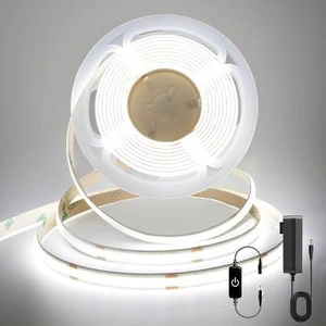 COB LED Strip,LED Strip Lights 3M/9.84ft,Touch Dimmable LED Strips,CRI90+,6000K Cool White cob led,1600LEDs,24V LED Tape Lights,Indoor for Bedroom, Kitchen, TV, Mirror,Cabinet COB LED Strip,LED Strip Lights 3M/9.84ft,Touch Dimmable LED Strips,CRI90+,6000K Cool White cob led,1600LEDs,24V LED Tape Lights,Indoor for Bedroom, Kitchen, TV, Mirror,Cabinet