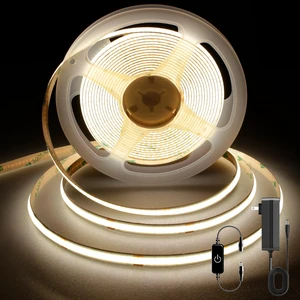Pandry COB LED Strip Lights, 4000K Natural White, 3M/9.84FT Touch Dimmable LED Strips,CRI90+,960LEDs,24V LED Tape Lights,Indoor for Bedroom,Kitchen,TV, Mirror,Cabinet Pandry COB LED Strip Lights, 4000K Natural White, 3M/9.84FT Touch Dimmable LED Strips,CRI90+,960LEDs,24V LED Tape Lights,Indoor for Bedroom,Kitchen,TV, Mirror,Cabinet