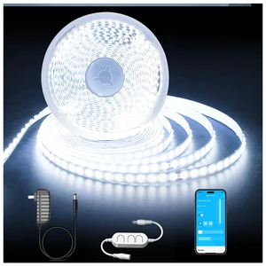 16.4FT Dimmable COB led Strip Light, High Brightness led Lights, 6500K Bright Daylight White, 24V, 140 LEDs, Flexible LED Tape Light Suitable for Bedroom, Kitchen, and DIY Home Decoration 16.4FT Dimmable COB led Strip Light, High Brightness led Lights, 6500K Bright Daylight White, 24V, 140 LEDs, Flexible LED Tape Light Suitable for Bedroom, Kitchen, and DIY Home Decoration