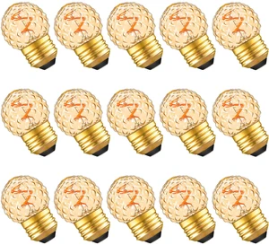 G40 LED Low Watt Light Bulbs Warm Glow E26 Amber 1W 10 Watt Light Bulb Low Lumen Light Bulb Spiral Filament Small Short Light Bulbs Decorative Dim Light Bulbs for Lamp,Bedroom,2200K 100LM,15 PACK G40 LED Low Watt Light Bulbs Warm Glow E26 Amber 1W 10 Watt Light Bulb Low Lumen Light Bulb Spiral Filament Small Short Light Bulbs Decorative Dim Light Bulbs for Lamp,Bedroom,2200K 100LM,15 PACK