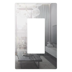 Decorator Wall Plate, Mid-Size 1-Gang, Acrylic, Mirror Glass Silver Screwless Light Switch/Outlet Cover, Impact Resistant, Reflective, Plexiglass, Tough And Heat Resistant, Easy Installation Decorator Wall Plate, Mid-Size 1-Gang, Acrylic, Mirror Glass Silver Screwless Light Switch/Outlet Cover, Impact Resistant, Reflective, Plexiglass, Tough And Heat Resistant, Easy Installation