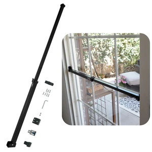 Sliding Door Security Bar-Child Proof Sliding Door Lock Bar with Anti Lift Lock - Fits Most Doors & Windows - Adjustable Patio Door Security Bar (18.75"- 51.1") Black Sliding Door Security Bar-Child Proof Sliding Door Lock Bar with Anti Lift Lock - Fits Most Doors & Windows - Adjustable Patio Door Security Bar (18.75"- 51.1") Black