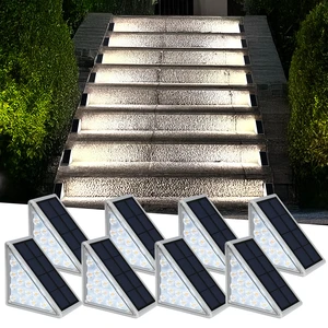 LED Solar Step Lights Waterproof Outdoor Stair Lights, Solar Deck Lights Outdoor Decor IP67 Solar Lights for Yard, Patio, Garden, Walkways, Front Door, Pathway, Driveway (8) LED Solar Step Lights Waterproof Outdoor Stair Lights, Solar Deck Lights Outdoor Decor IP67 Solar Lights for Yard, Patio, Garden, Walkways, Front Door, Pathway, Driveway (8)