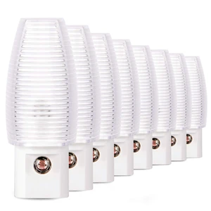 Plug-in Night Light, Dusk to Dawn Sensor, Warm White, 8 Pack Warm white sensor night light, perfect for nursery, bedroom, bathroom, hallway, stairs & kitchen Plug-in Night Light, Dusk to Dawn Sensor, Warm White, 8 Pack Warm white sensor night light, perfect for nursery, bedroom, bathroom, hallway, stairs & kitchen