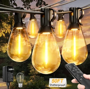 50FT Outdoor String Lights with Remote, LED Patio Lights with 18+1 Waterproof S11 Bulbs, Outside Dimmable 2700K Warm White, Timer & 3 Modes,for Backyard Garden Deck Porch Balcony Gazebo Party Decor 50FT Outdoor String Lights with Remote, LED Patio Lights with 18+1 Waterproof S11 Bulbs, Outside Dimmable 2700K Warm White, Timer & 3 Modes,for Backyard Garden Deck Porch Balcony Gazebo Party Decor