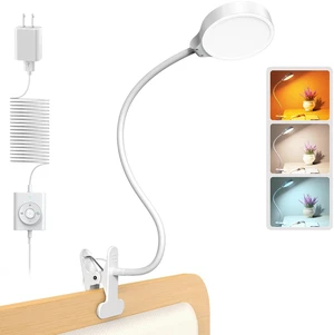 5W Clip on Light, 3 Colors & 5 Brightness Reading Light for Bed Flexible Gooseneck Clip on Lamp, 30-Min Timer, Reading Lamp, Perfect Desk Lamp for Dorm,Bunk,Bed,Headboard,Table,Work,Craft 5W Clip on Light, 3 Colors & 5 Brightness Reading Light for Bed Flexible Gooseneck Clip on Lamp, 30-Min Timer, Reading Lamp, Perfect Desk Lamp for Dorm,Bunk,Bed,Headboard,Table,Work,Craft