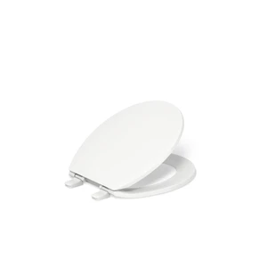 K-4775-0 Brevia Round Toilet Seat with Quick-Release Hinges And Quick-Attach Hardware For Easy Clean, White K-4775-0 Brevia Round Toilet Seat with Quick-Release Hinges And Quick-Attach Hardware For Easy Clean, White