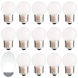 15 Pack Frosted LED Replacement Bulbs, 1.5W Low Wattage Led Bulb 15W Equal E26 Standard Base, 6000K White, Small Globe Light Bulb for Outdoor Patio String Lights Ceiling Fan 15 Pack Frosted LED Replacement Bulbs, 1.5W Low Wattage Led Bulb 15W Equal E26 Standard Base, 6000K White, Small Globe Light Bulb for Outdoor Patio String Lights Ceiling Fan