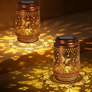 2 Pack Butterfly Solar Lanterns Outdoor Waterproof, Garden Decor Birthday Gifts for Women Mom Grandma Sister, Metal Hanging Solar Lights Outside Decorative for Backyard Patio Lawn Pathway Landscape 2 Pack Butterfly Solar Lanterns Outdoor Waterproof, Garden Decor Birthday Gifts for Women Mom Grandma Sister, Metal Hanging Solar Lights Outside Decorative for Backyard Patio Lawn Pathway Landscape