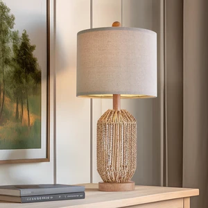21" Boho Table Lamp for Living Room, Bedside Lamp for Nightstands, Rattan Lamp for Bedroom, Farmhouse Table Lamp for Room Decor, End Table, Retro, Brown, 1 Pack 21" Boho Table Lamp for Living Room, Bedside Lamp for Nightstands, Rattan Lamp for Bedroom, Farmhouse Table Lamp for Room Decor, End Table, Retro, Brown, 1 Pack