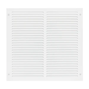 16 x 16 Inch (Duct Opening) Return Air Vent Cover for Wall or Ceiling, Solid Steel Return Air Grille, HVAC Vent Cover, White, 61641 16 x 16 Inch (Duct Opening) Return Air Vent Cover for Wall or Ceiling, Solid Steel Return Air Grille, HVAC Vent Cover, White, 61641