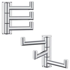 Swivel Towel Hooks, Robe Coat Hook 2 Pack, Polished Chrome 304 Stainless Steel, Foldable Hand Towel Holder for Bathroom Kitchen Closet Cabinet, Compact Space Saver, Screws Wall Mount Swivel Towel Hooks, Robe Coat Hook 2 Pack, Polished Chrome 304 Stainless Steel, Foldable Hand Towel Holder for Bathroom Kitchen Closet Cabinet, Compact Space Saver, Screws Wall Mount