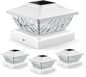 4 Pack Solar Post Cap Lights, 2 Modes Bright Solar Post Lights Outdoor Waterproof, Outdoor Post Lights Solar Powered Deck Lights for 4x4 4.5x4.5 5x5 Posts for Garden Decor 4 Pack Solar Post Cap Lights, 2 Modes Bright Solar Post Lights Outdoor Waterproof, Outdoor Post Lights Solar Powered Deck Lights for 4x4 4.5x4.5 5x5 Posts for Garden Decor