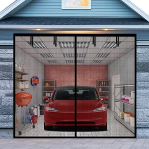 Garage Door Screen for 1 Car Garage 8x7FT, Magnetic Screen Garage with Retractable Fiberglass Mesh and Heavy Duty Weighted Bottom, Easy Assembly & Pass, Hands Free Screen Door Kit Garage Door Screen for 1 Car Garage 8x7FT, Magnetic Screen Garage with Retractable Fiberglass Mesh and Heavy Duty Weighted Bottom, Easy Assembly & Pass, Hands Free Screen Door Kit