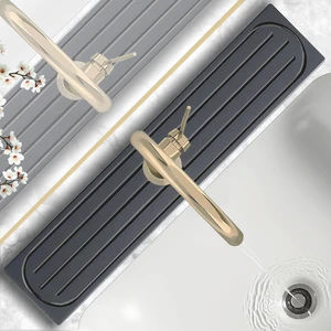 Stone Faucet Mat for Kitchen Sink with Raised Feet, Sink Mat for Kitchen Faucet, Water Absorbent Diatomite Stones Sinks Tray, Sink Splash Guard & Protectors, Stone Drying Tray for Bathroom Counter Stone Faucet Mat for Kitchen Sink with Raised Feet, Sink Mat for Kitchen Faucet, Water Absorbent Diatomite Stones Sinks Tray, Sink Splash Guard & Protectors, Stone Drying Tray for Bathroom Counter