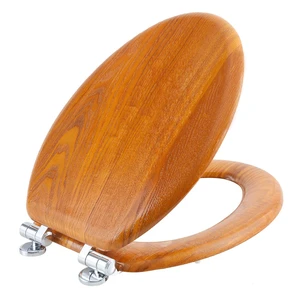 Elongated Toilet Seat Wood Veneer Natural Soft Close Quick Release Metal Hinges, Adjustable Fit for Standard Elongated Toilets, Easy to Install&Clean Elongated Toilet Seat Wood Veneer Natural Soft Close Quick Release Metal Hinges, Adjustable Fit for Standard Elongated Toilets, Easy to Install&Clean