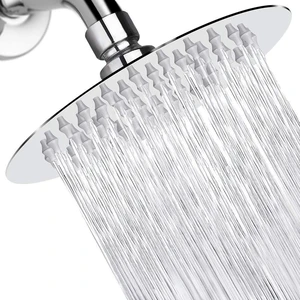 Rain Shower Head, Ultra-Thin Design-Pressure Boosting, Awesome Some Experience, High Flow Stainless Steel Rainfall Head (6 Inch,Chrome Finish) Rain Shower Head, Ultra-Thin Design-Pressure Boosting, Awesome Some Experience, High Flow Stainless Steel Rainfall Head (6 Inch,Chrome Finish)