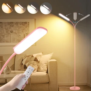 Pink LED Floor Lamp, 18W 1800LM Bright Floor Lamp with Remote & Works with Smart Plug, Dimmable Timing Eye Caring Reading Light Modern Standing Floor Lamps for Living Room Bedroom Office Pink LED Floor Lamp, 18W 1800LM Bright Floor Lamp with Remote & Works with Smart Plug, Dimmable Timing Eye Caring Reading Light Modern Standing Floor Lamps for Living Room Bedroom Office