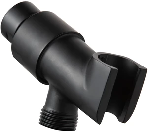 Shower Head Holder All Metal for Handheld Shower Head, Adjustable Shower Arm Mount with Solid Brass Pivot Ball, 1/2 in IPS Female Inlet and Male Outlet, Matte Black Shower Head Holder All Metal for Handheld Shower Head, Adjustable Shower Arm Mount with Solid Brass Pivot Ball, 1/2 in IPS Female Inlet and Male Outlet, Matte Black