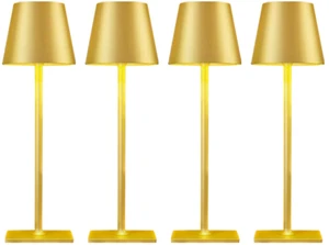 4 Pack Gold Led Cordless Table Lamps-Rechargeable Lamp Set of 4,Tabletop Lighting Outdoor Table Top Light for Restaurant Tables | Dinner | Kitchen Counter Top | Bulk of 4 Wirelss Lamps,Multi-Pack 4 Pack Gold Led Cordless Table Lamps-Rechargeable Lamp Set of 4,Tabletop Lighting Outdoor Table Top Light for Restaurant Tables | Dinner | Kitchen Counter Top | Bulk of 4 Wirelss Lamps,Multi-Pack