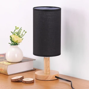 Black Small Bedside Table Lamp for Bedroom,Natural Round Wood Base&Fabric Linen Shade,Cozy Night Table Light for Study Reading,Minimalist Boho Desk Lamp for Nightstand,Living Room,Nursery,Kitchen,Dorm Black Small Bedside Table Lamp for Bedroom,Natural Round Wood Base&Fabric Linen Shade,Cozy Night Table Light for Study Reading,Minimalist Boho Desk Lamp for Nightstand,Living Room,Nursery,Kitchen,Dorm