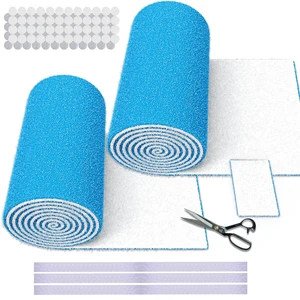 2 Rolls Air Vent Filters, 120" x 12" Cut to Size Air Filter, MERV 8 Triple Vent Filter Kit for Floor Registers, Grilles, Ceiling, Wall HVAC Furnace Vents, With Adhesive Hook Tape 2 Rolls Air Vent Filters, 120" x 12" Cut to Size Air Filter, MERV 8 Triple Vent Filter Kit for Floor Registers, Grilles, Ceiling, Wall HVAC Furnace Vents, With Adhesive Hook Tape