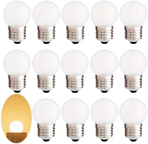15 Pack G40 1.5W Low Wattage Led Bulb Equal 15 Watt Light Bulbs Standard E26 Base Non-Dimmable for Home Decorative Lighting Outdoor String 150Lumen Frosted Soft Warm White 2700K 15 Pack G40 1.5W Low Wattage Led Bulb Equal 15 Watt Light Bulbs Standard E26 Base Non-Dimmable for Home Decorative Lighting Outdoor String 150Lumen Frosted Soft Warm White 2700K