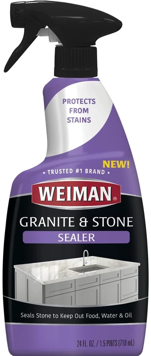 Granite & Stone Sealer Spray - Protects Kitchen Countertops, Sinks, Showers, Vanities & Floors From Stains - For Granite, Quartz, Marble, Tile, Limestone, Slate - Water Based, 24 oz Granite & Stone Sealer Spray - Protects Kitchen Countertops, Sinks, Showers, Vanities & Floors From Stains - For Granite, Quartz, Marble, Tile, Limestone, Slate - Water Based, 24 oz