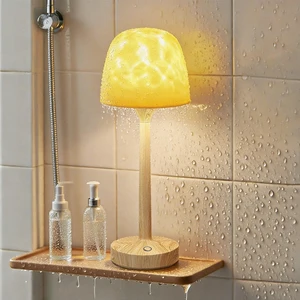 Shower Lamp - Waterproof Bathroom Lamp Ocean Wave Projector, Wood Grain 16 Color Spa-Like Mood Light, Rechargeable Shower Light with Touch & Remote Control, Cordless Light for Inside Shower/Bathtub Shower Lamp - Waterproof Bathroom Lamp Ocean Wave Projector, Wood Grain 16 Color Spa-Like Mood Light, Rechargeable Shower Light with Touch & Remote Control, Cordless Light for Inside Shower/Bathtub