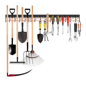 51'' All Metal Garden Tool Organizer Adjustable Garage Tool Organizer Wall Mount Garage Organizers and Storage with Heavy Duty Hooks Tool Hangers for Garage Wall, Shed, Garden 51'' All Metal Garden Tool Organizer Adjustable Garage Tool Organizer Wall Mount Garage Organizers and Storage with Heavy Duty Hooks Tool Hangers for Garage Wall, Shed, Garden