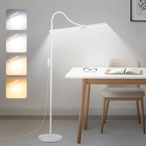 White Floor Lamp, 18W/2000LM Bright LED Floor Lamp for Living Room, Adjustable Gooseneck Dimmable Standing Office Task Lamp for Reading, Study, Eye Caring Lash Light for Sewing Tatoo Facial Spa White Floor Lamp, 18W/2000LM Bright LED Floor Lamp for Living Room, Adjustable Gooseneck Dimmable Standing Office Task Lamp for Reading, Study, Eye Caring Lash Light for Sewing Tatoo Facial Spa