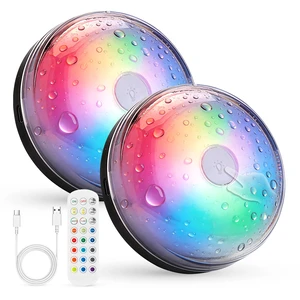 Rechargeable RGB Ambient Shower Light Waterproof Inside, 15 Color Changing Mood Lighting for Bathroom Bathtub IP65 Waterproof Cordless Battery Operated Stick on Lamp with Remote(Black 2 Pack) Rechargeable RGB Ambient Shower Light Waterproof Inside, 15 Color Changing Mood Lighting for Bathroom Bathtub IP65 Waterproof Cordless Battery Operated Stick on Lamp with Remote(Black 2 Pack)