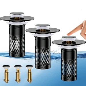Bathroom Sink Drain Strainer,Universal Pop-Up Sink Stopper Hair Catcher Anti-Clog Stainless Steel Drain Filter Basket, Removable Sink Drain for Bathroom Sink Stopper Bathroom Sink Drain Strainer,Universal Pop-Up Sink Stopper Hair Catcher Anti-Clog Stainless Steel Drain Filter Basket, Removable Sink Drain for Bathroom Sink Stopper