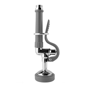 Pre Rinse Sprayer Commercial Sink Sprayer Head,1.42GPM Spray Valve Dish Spray Nozzle with Ergonomic Handle, Commercial Faucet Parts for Commercial Kitchen Sink,Chrome FinishedGray Pre Rinse Sprayer Commercial Sink Sprayer Head,1.42GPM Spray Valve Dish Spray Nozzle with Ergonomic Handle, Commercial Faucet Parts for Commercial Kitchen Sink,Chrome FinishedGray