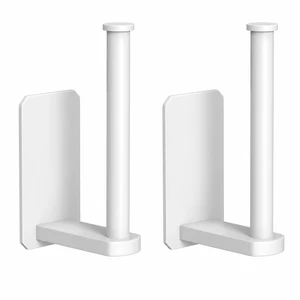 Toilet Paper Holder Self Adhesive Kitchen Washroom Adhesive Toilet Roll Holder No Drilling for Bathroom Stick on Wall Stainless Steel Brushed (White, 2 Pack) Toilet Paper Holder Self Adhesive Kitchen Washroom Adhesive Toilet Roll Holder No Drilling for Bathroom Stick on Wall Stainless Steel Brushed (White, 2 Pack)