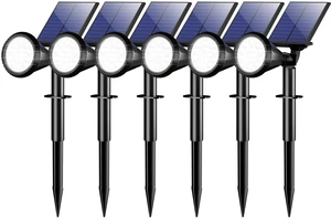 Solar Lights Outdoor Waterproof Flag Spotlights 6 Pack (Cool White) 4 Lighting Modes Solar Powered Landscape lights Auto On/Off, Solar Garden Yard Lawn Tree Pathway Flood Uplights for Outside Solar Lights Outdoor Waterproof Flag Spotlights 6 Pack (Cool White) 4 Lighting Modes Solar Powered Landscape lights Auto On/Off, Solar Garden Yard Lawn Tree Pathway Flood Uplights for Outside