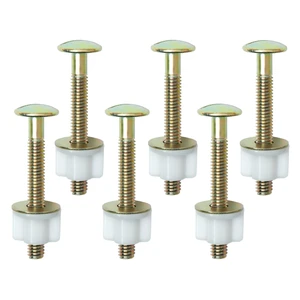Toilet Seat Screws, Toilet Seat Bolts, Hinge Bolts & Nuts, 6 Pcs Plastic Nuts and Metal Washers, Heavy Duty Fastener, Universal Toilet Seat Bolts, Fits for Kohler, TOTO & American Standard Toilet Seat Screws, Toilet Seat Bolts, Hinge Bolts & Nuts, 6 Pcs Plastic Nuts and Metal Washers, Heavy Duty Fastener, Universal Toilet Seat Bolts, Fits for Kohler, TOTO & American Standard