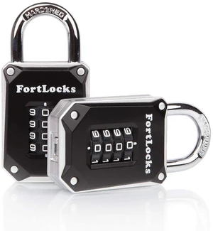 2 Pack - Heavy Duty, Waterproof, Resettable Combination Lock, 4 Digit, Silver Weatherproof, Hardened Steel, Heavy Duty, Easy-to-Read Numbers, Combo Lock for Lockers, Sheds & Cabinets, 2-Pack, Silver 2 Pack - Heavy Duty, Waterproof, Resettable Combination Lock, 4 Digit, Silver Weatherproof, Hardened Steel, Heavy Duty, Easy-to-Read Numbers, Combo Lock for Lockers, Sheds & Cabinets, 2-Pack, Silver
