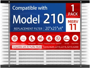 1 Pack, 210 Replacement Filter, Compatible with AprilAire 210 Whole House Air Purifiers Models,1210,1620,2210,2216,3210,4200,MERV 11 HVAC Furnace Filter Replacement,20x25x4inch Air Filter 1 Pack, 210 Replacement Filter, Compatible with AprilAire 210 Whole House Air Purifiers Models,1210,1620,2210,2216,3210,4200,MERV 11 HVAC Furnace Filter Replacement,20x25x4inch Air Filter