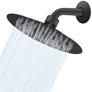 Rain Shower Head, Ultra-Thin Design-Pressure Boosting, Awesome Some Experience, High Flow Stainless Steel Rainfall Head (6 Inch,Matte Black) Rain Shower Head, Ultra-Thin Design-Pressure Boosting, Awesome Some Experience, High Flow Stainless Steel Rainfall Head (6 Inch,Matte Black)