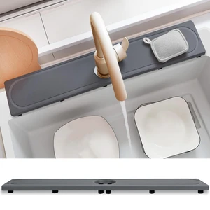 Faucet Mat for Kitchen Sink with Raised Feet, Fast Drying Diatomite Stone Sink Tray, Water Absorbent Faucet & Sink Splash Guard, Prevents Moisture Buildup, Durable Protector for Bathroom Counter Faucet Mat for Kitchen Sink with Raised Feet, Fast Drying Diatomite Stone Sink Tray, Water Absorbent Faucet & Sink Splash Guard, Prevents Moisture Buildup, Durable Protector for Bathroom Counter